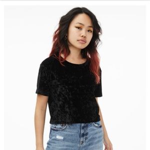 Aeropostale Size S Black Velvet T-Shirt